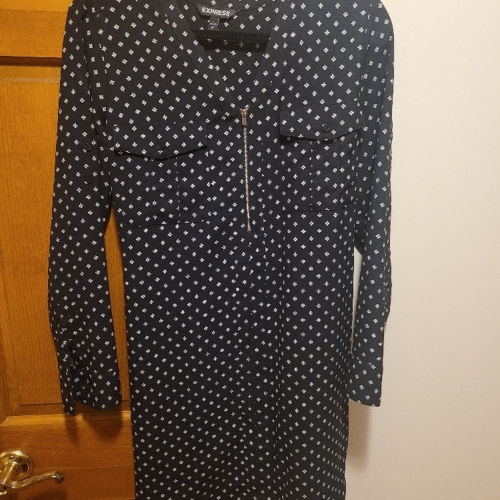 Express Black Patterned Women's Dress